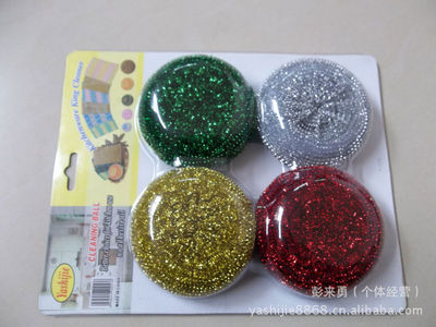 【【廠家直銷】義烏市 金銀四色清潔球 百潔布 創意日用品 熱銷品】價格,廠家,圖片,百潔布、洗碗巾,彭來勇(個體經營)-